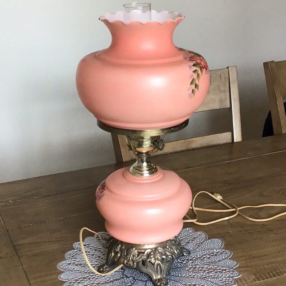 Rare GWTW Vintage parlor hurricane lamp. - Picture 11 of 16
